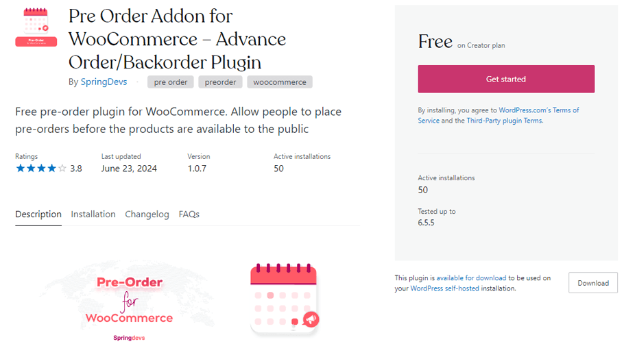 Pre Order Addon for WooCommerce – Advance Order/Backorder Plugin By SpringDevs