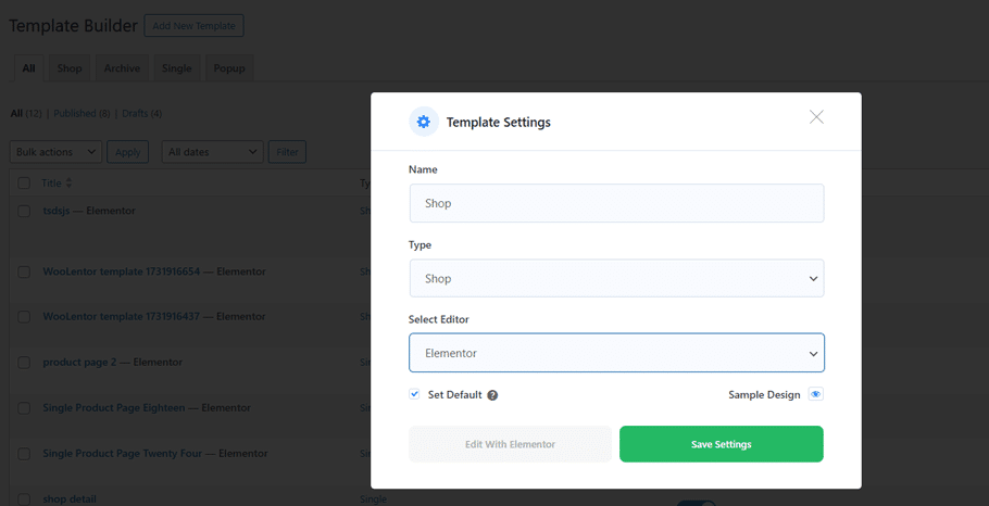 Build a new template