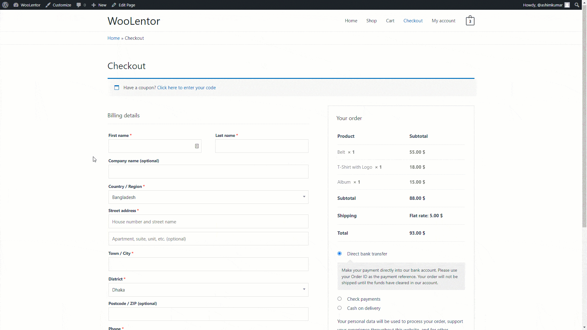 Multi-Step Checkout Template Builder