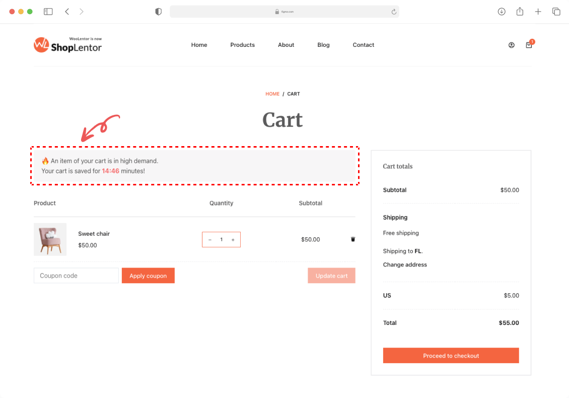 WooCommerce Cart Reserved Timer