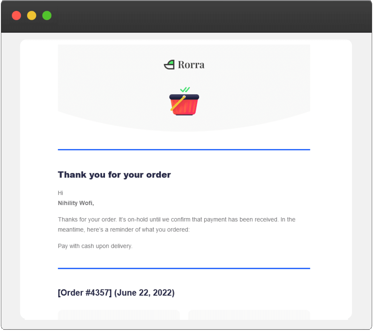 Email New Order Layout 3 - Email Customizer