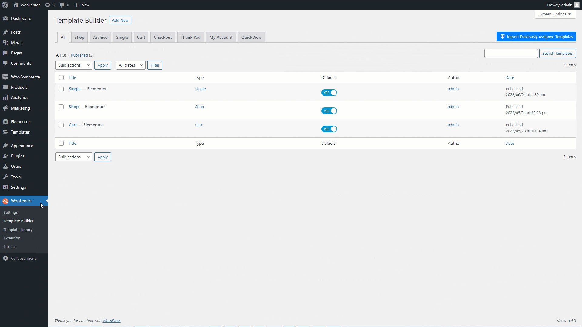 WooLentor Product Archive Page Template