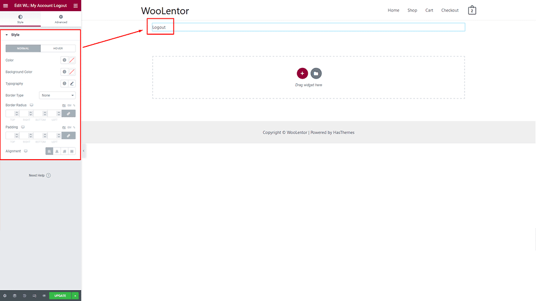 My Account Logout