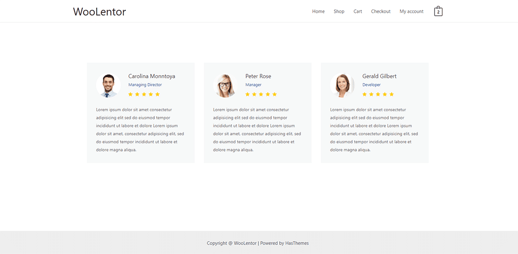 WooLentor Customer Review Widget