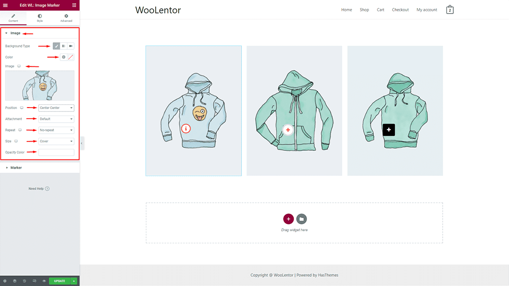 WooLentor Image Marker Widget