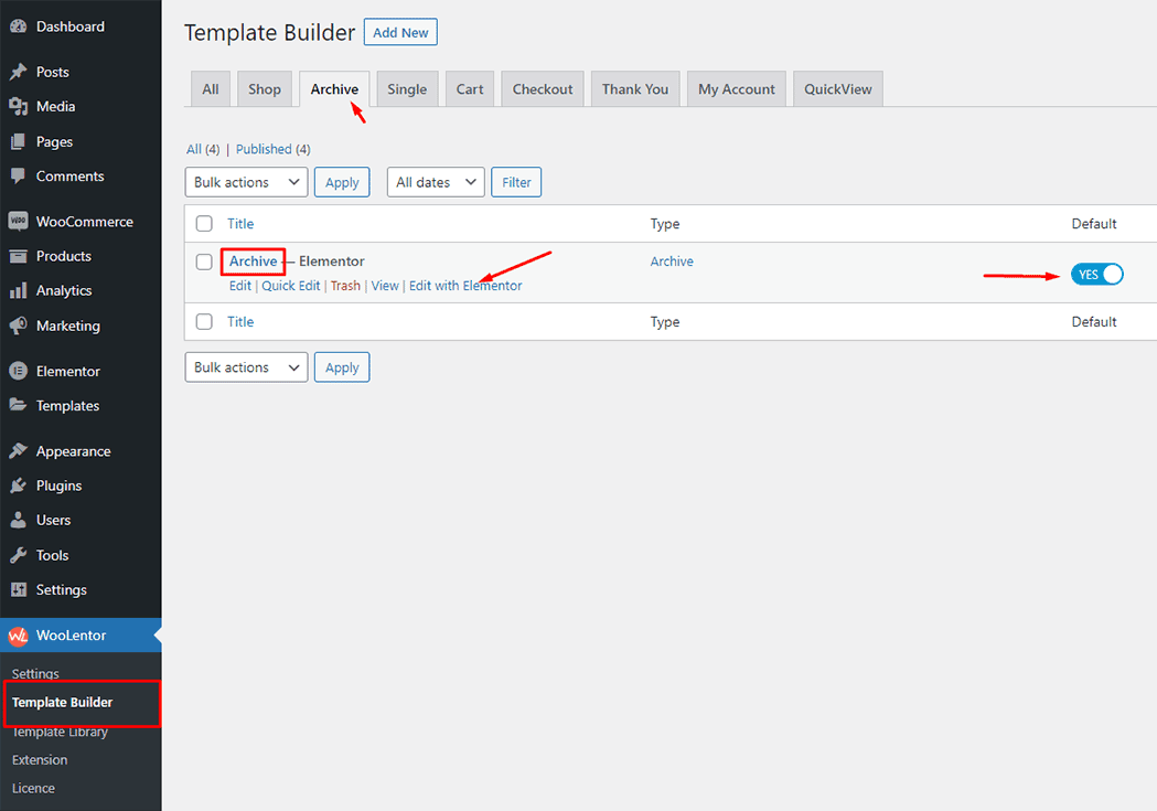 WooLentor Product Archive Page Template