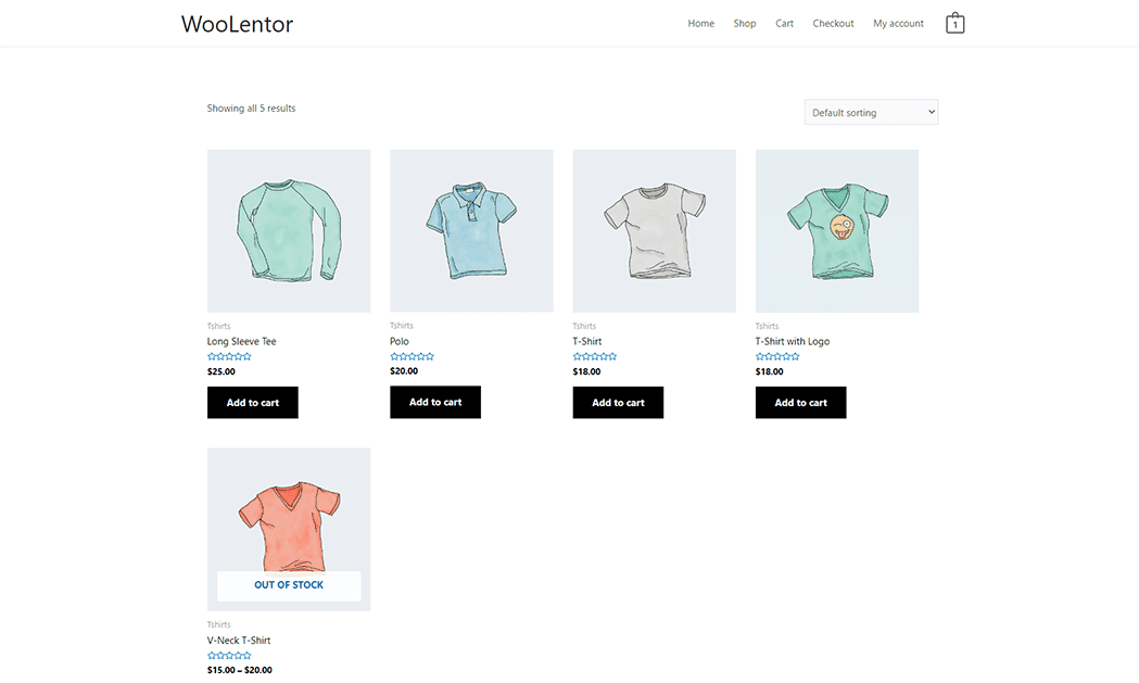 WooLentor Product Archive Page Template