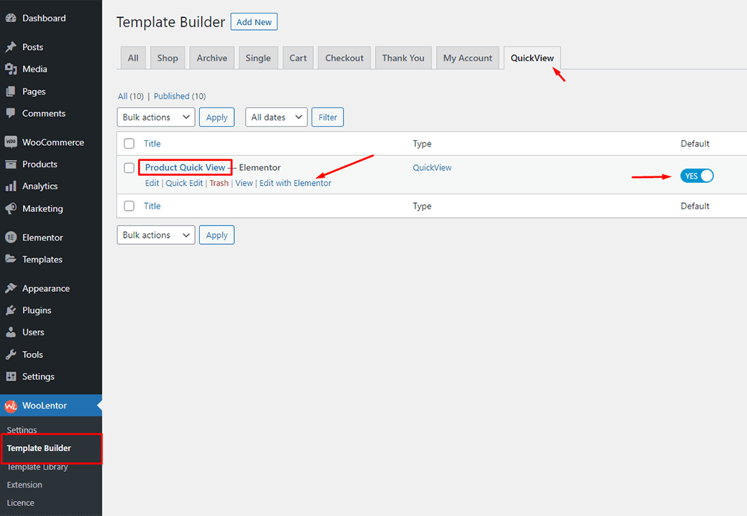 WooLentor Product Quick View Template