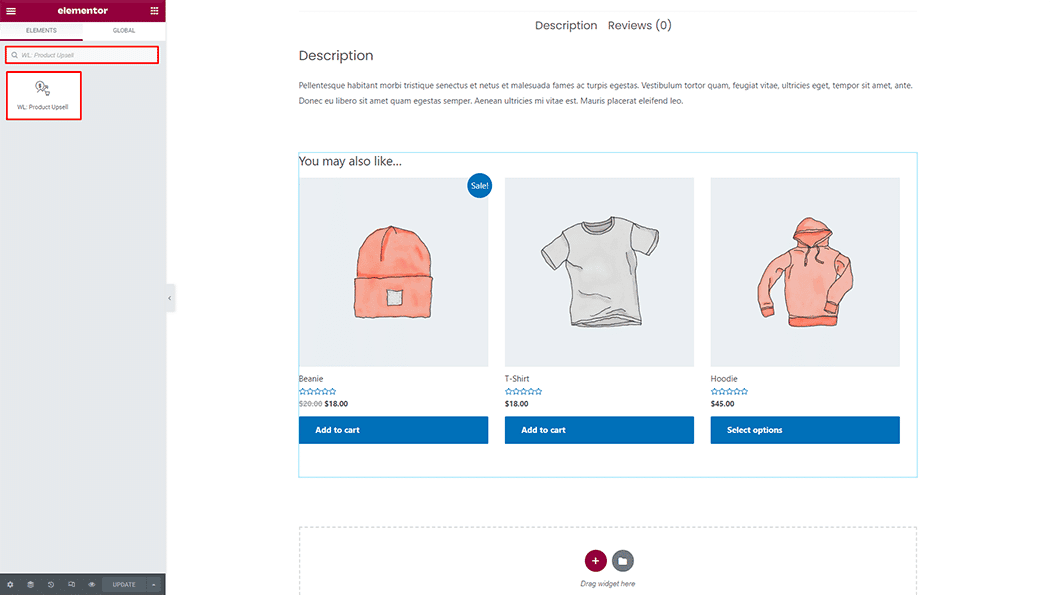 WooLentor Product Upsell Widget