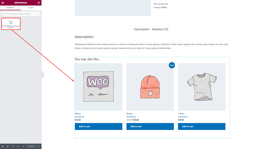 WooLentor Upsell Product..( Custom ) Widget