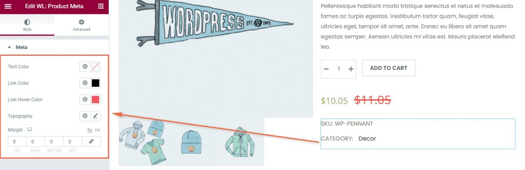 woolentor product meta widget
